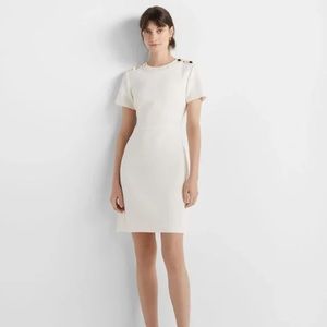 Club Monaco Button Shoulder Sheath Dress